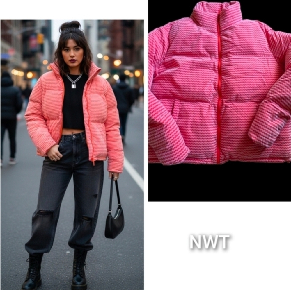 ​NWT Unisex Velvet Checkerboard Puffer - Gender Neutral Style. Men M - Women L - Picture 14 of 14